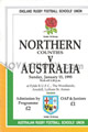 Northern Counties (UK) v Australia 1995 rugby  Programme